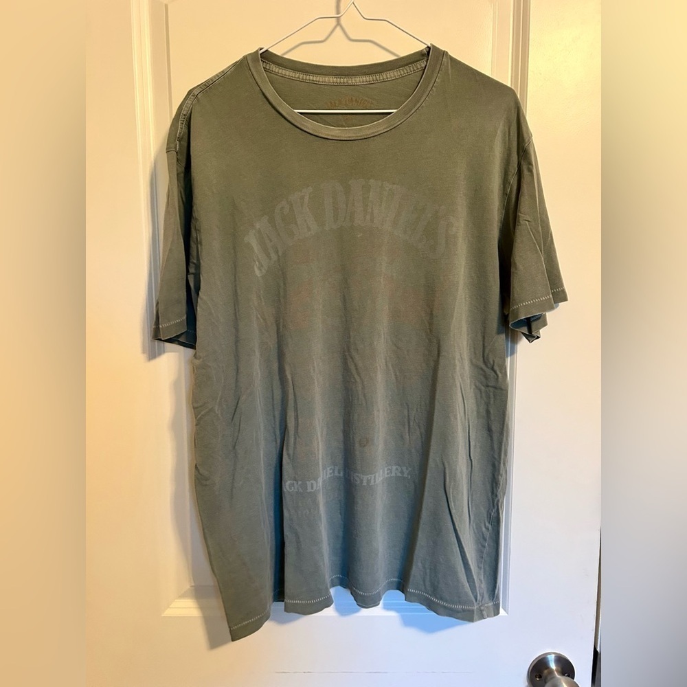 Jack Daniels x lucky brand Green distressed T-Shirt